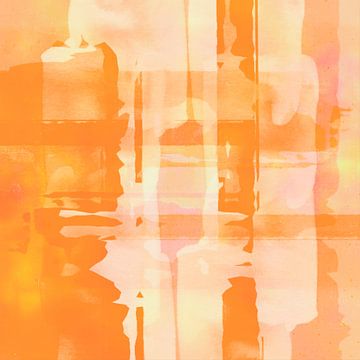 Abstraction in yellow sunbeams by Mad Dog Art