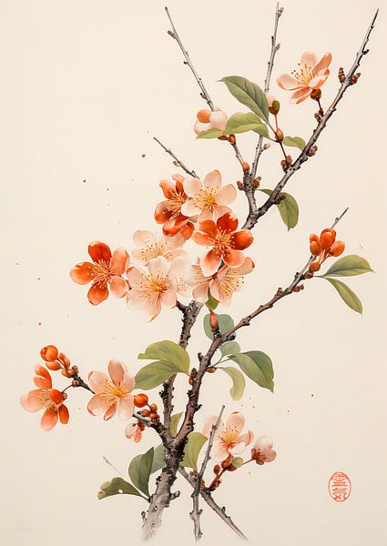 Kersenbloesem van Peet de Rouw