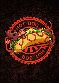 Illustratie van een hotdog van John Dan