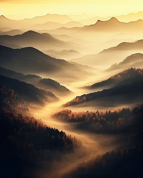 Herbst in den Bergen von fernlichtsicht