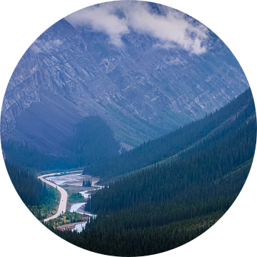 Uitzicht over de Icefields Parkway, Canada
