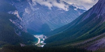 View over the Icefields Parkway, Canada