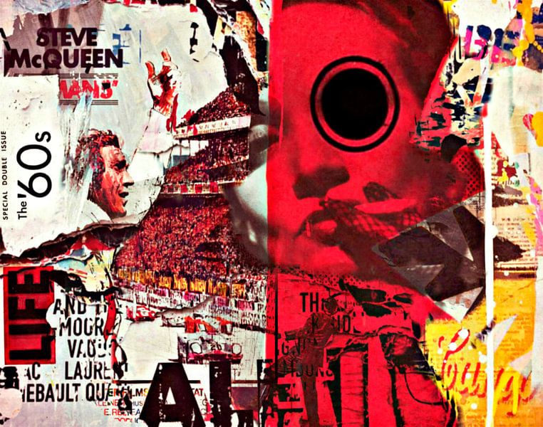 Steve Mc Queen vs Marlene Dietrich Dadaïsme Onzin - Collage van Team W 32 Gallery