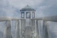 Mystiek beeld van de vuurtoren in Ootmarsum