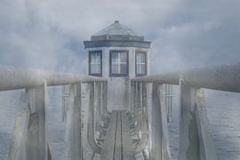 Mystisches Bild des Leuchtturms in Ootmarsum von Annette Schoof