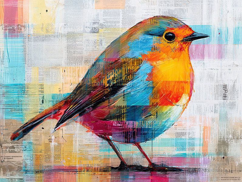 Colourful Bird by Abstract Painting