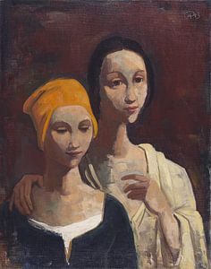 Karl Hofer, Bildnis von zwei jungen Frauen, 1943