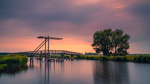 Sonnenuntergang an den Paauwen in der Provinz Groningen