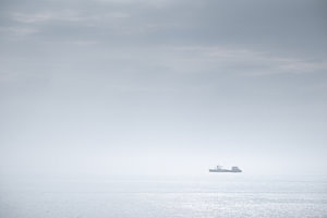 Boot im Nebel