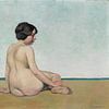 Félix Vallotton - Petite baigneuse assise sur le sable sur Peter Balan