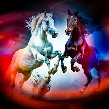 Wilde paarden van Walter Zettl