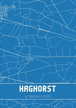 Blauwdruk | Landkaart | Haghorst (Noord-Brabant) van Rezona