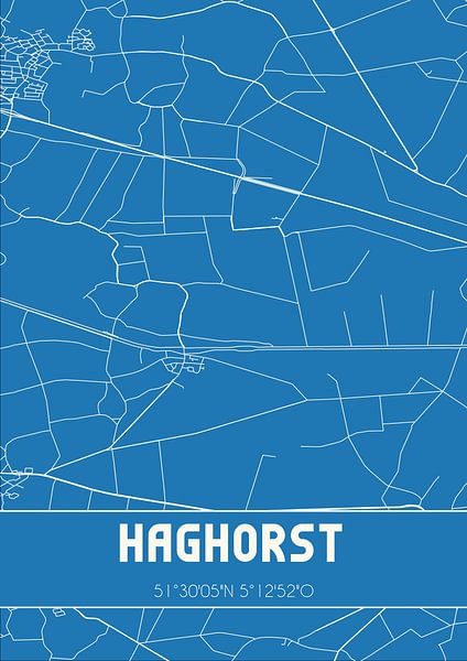 Blueprint | Map | Haghorst (North Brabant) by Prints of Place