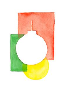 Festlicher minimalistischer Christbaumschmuck