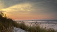 Zonsondergang boven Noordzee, gezien vanaf Terschelling