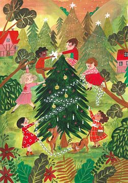 Decorating the Christmas tree by Caroline Bonne Müller