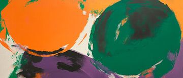 Coloured circles on an abstract background by Poster Art Shop