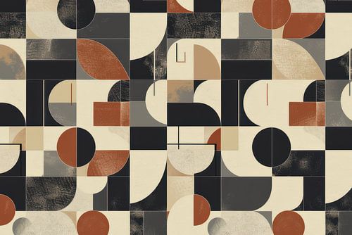 Geometric shapes in earth tones