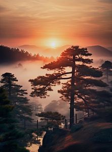 Sonnenaufgang im Wald
