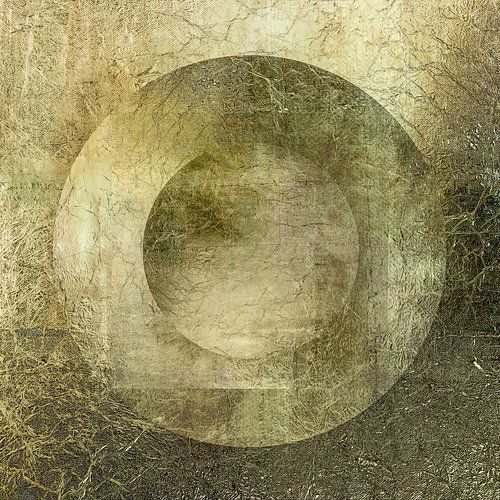 Modern Abstract in minimalisme. Zilver, brons. 2