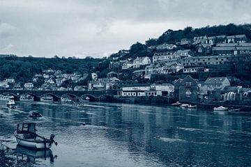 Cornwall een blik op Looe aan de East Looe River aan Looe von Alice Berkien-van Mil