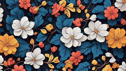 Colourful floral pattern