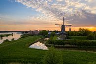 Molen De Hoop in de schemering, Gorinchem van Patrick van Oostrom thumbnail