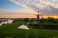 Molen De Hoop in de schemering, Gorinchem