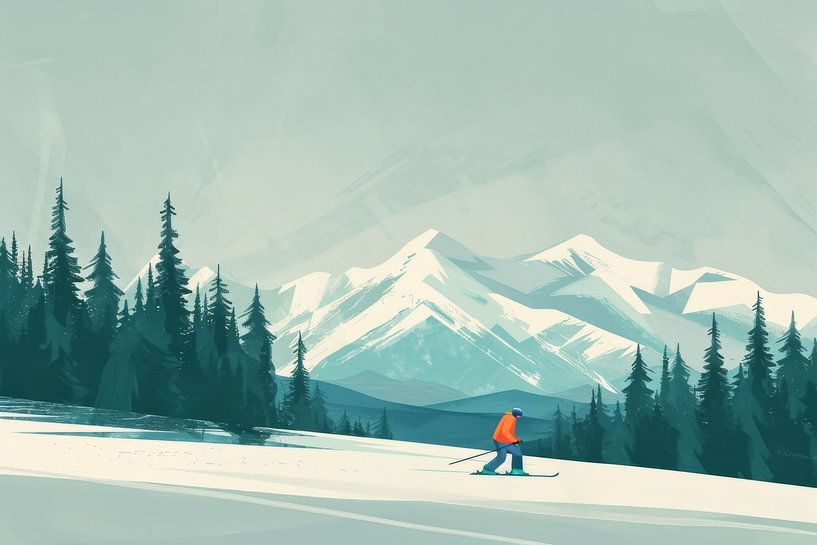 Skier by Poster Art Shop