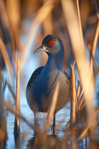 Coot in the reedbed by Poster Art Shop
