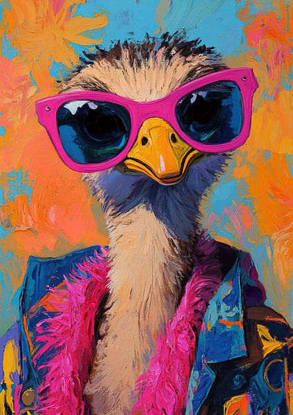 Oiseau avec lunettes de soleil | Cool Bird with Sunglasses par OMG Art