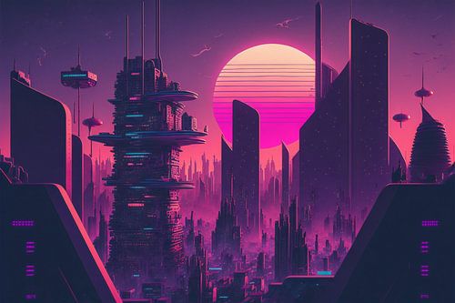 Futuristische Retro-Stadt von Hive Arts Studio