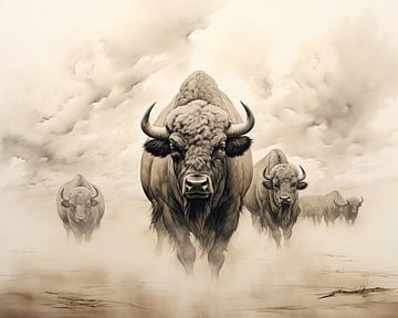 Peinture de Buffalo sur Tableaux ARTEO