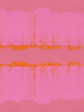 Neon roze en oranje. Kleurrijke abstracte kunst in felle kleuren.