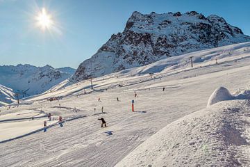 Skipiste in Gargellen van Ralf van de Veerdonk