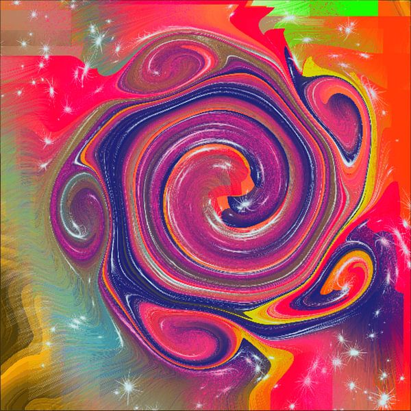 Digital art with a pattern and different colors by Olafs Bildwelt