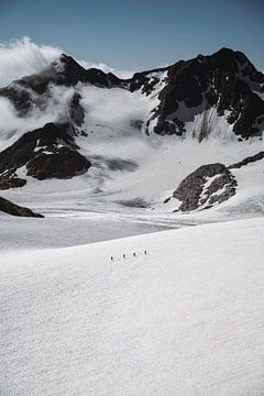 The crossing of the Stubai Glacier (vertical) by The Wild Scribe Prints