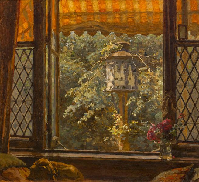 Bird Villa (View from a window of the Canal Villa), Willem Bastiaan Tholen by Masterful Masters