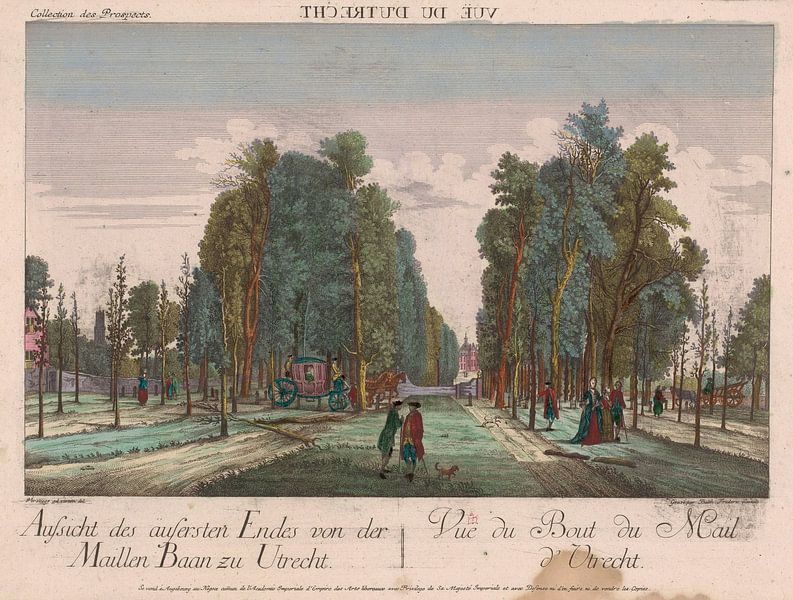 Balthasar Friedrich Leizel, Ansicht der Maliebaan in Utrecht, 1755 - 1779 von Atelier Liesjes