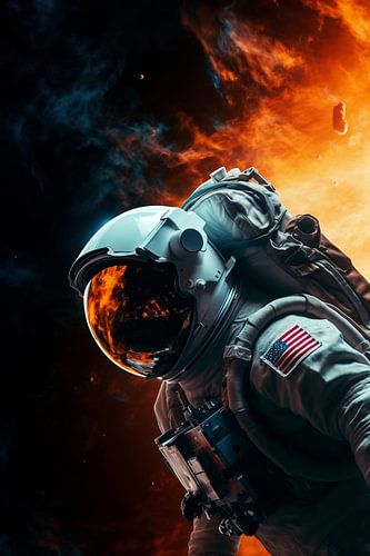 Astronaut in de ruimte