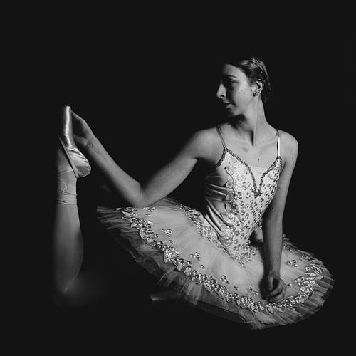 Ballet Fotografie Canvas – Balletdanser Zwart-Wit Wanddecoratie 19