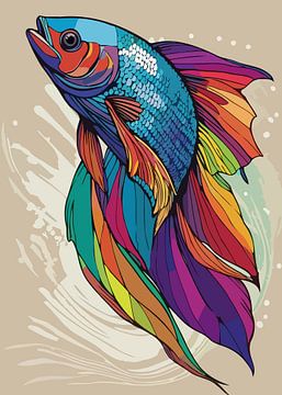 Betta Vis Pop Art van MIROKKU
