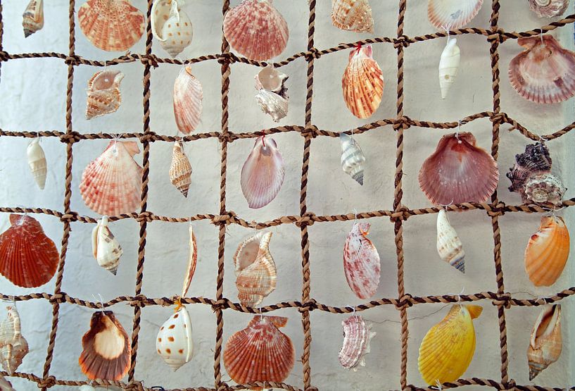 Natural decoration with shells on Kos, Greece by Helga Kuiper