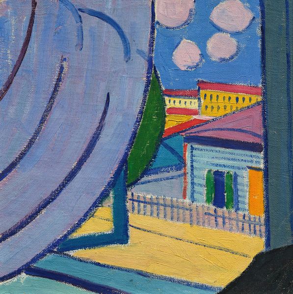 Alexander Bogomasov - Uitzicht vanuit het raam (1913) van Peter Balan