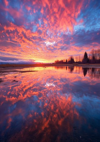 zonsondergang in de polder 10 van DNH Expressions