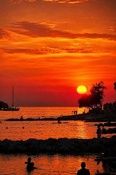 Crimson Evening in Croatia