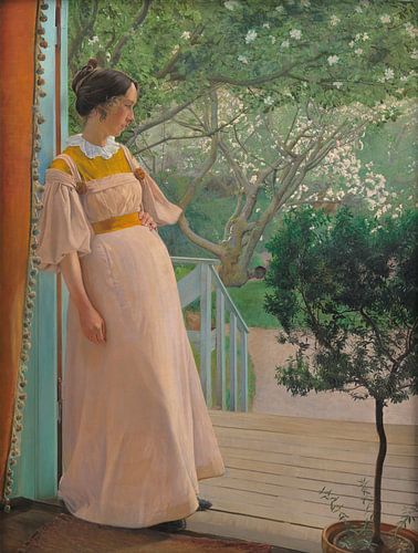 At the French Windows. The Artist's Wife, L.A. Ring