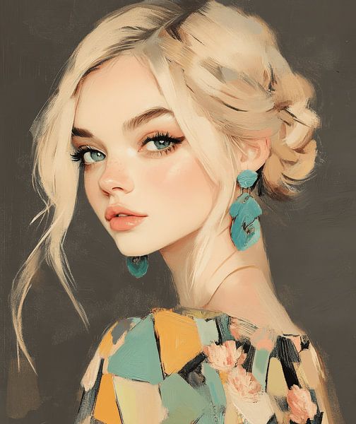 Modern portrait in soft tones by Carla Van Iersel
