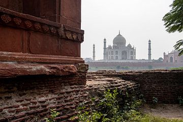 Doorkijk naar de Taj Mahal. van Floyd Angenent