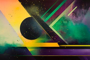 Abstract colour composition with geometry by Poster Art Shop
